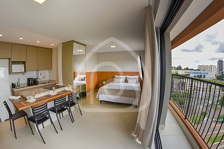 Studio completo com academia e piscina 1204