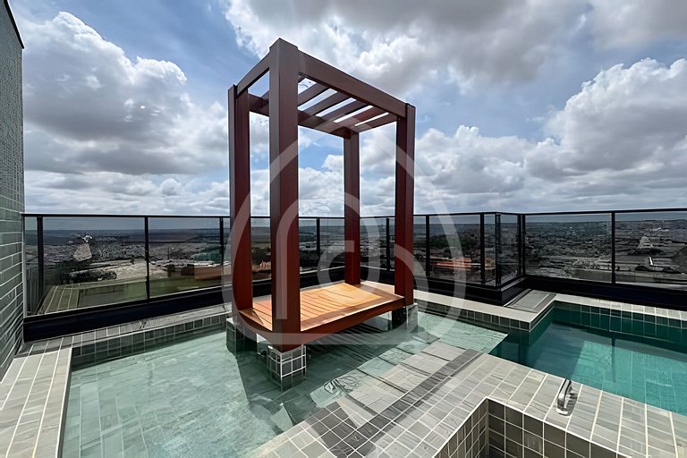 Studio completo com academia e piscina 1204