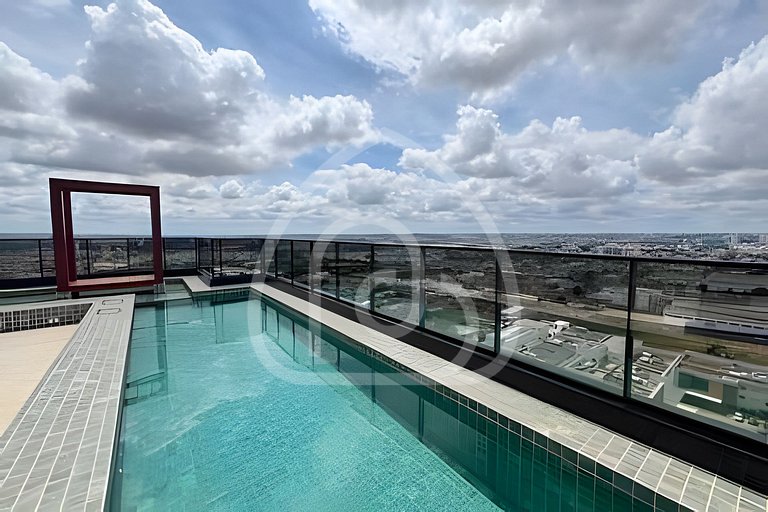 Studio completo com academia e piscina 1204