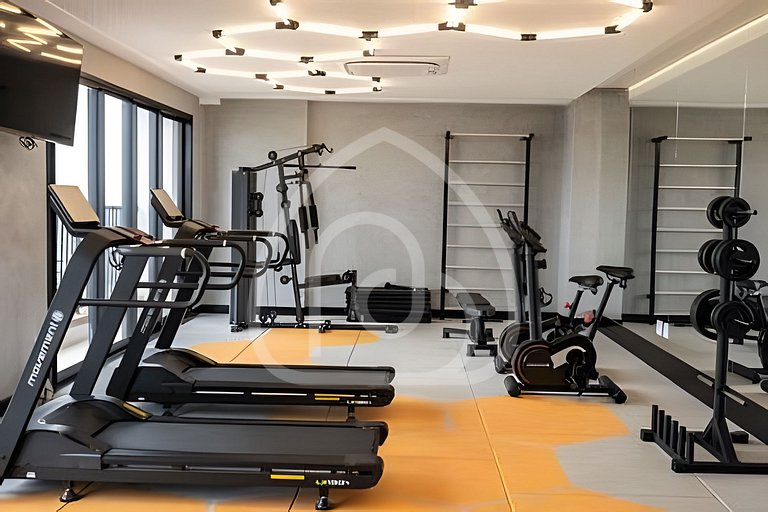 Studio completo com academia e piscina 1204
