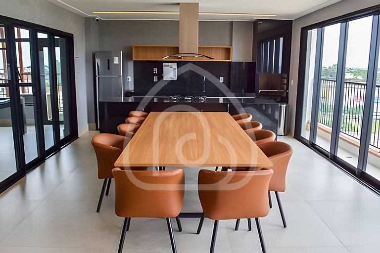 Studio completo com academia e piscina 1204