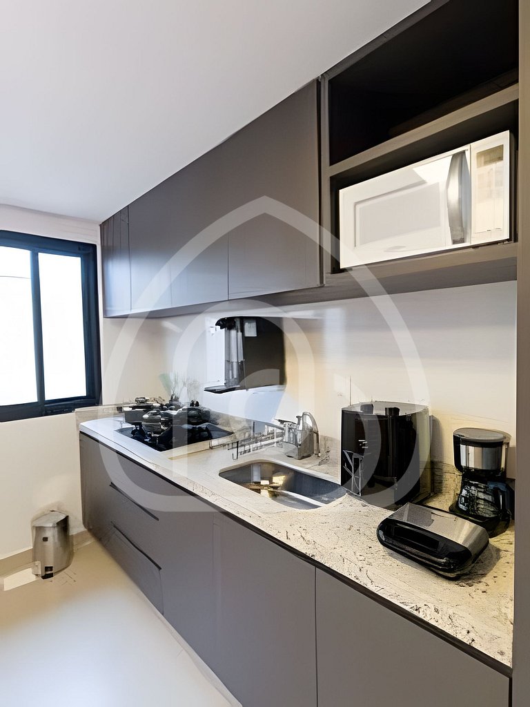 Apartamento de 1 quarto, novo e completo, próximo à UniEvang