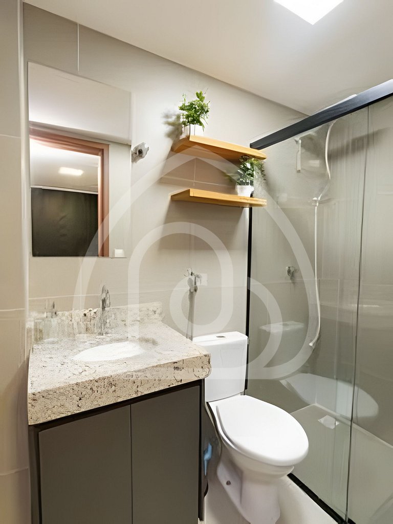 Apartamento de 1 quarto, novo e completo, próximo à UniEvang