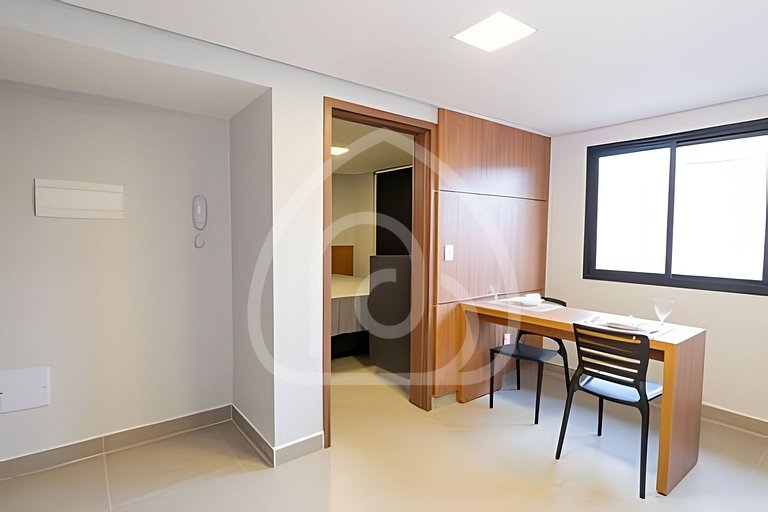 Apartamento de 1 quarto, novo e completo, próximo à UniEvang