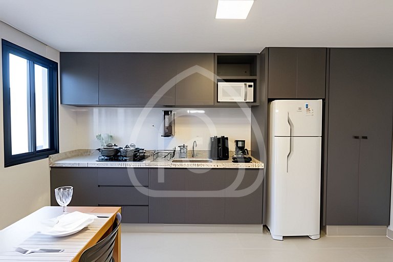Apartamento de 1 quarto, novo e completo, próximo à UniEvang