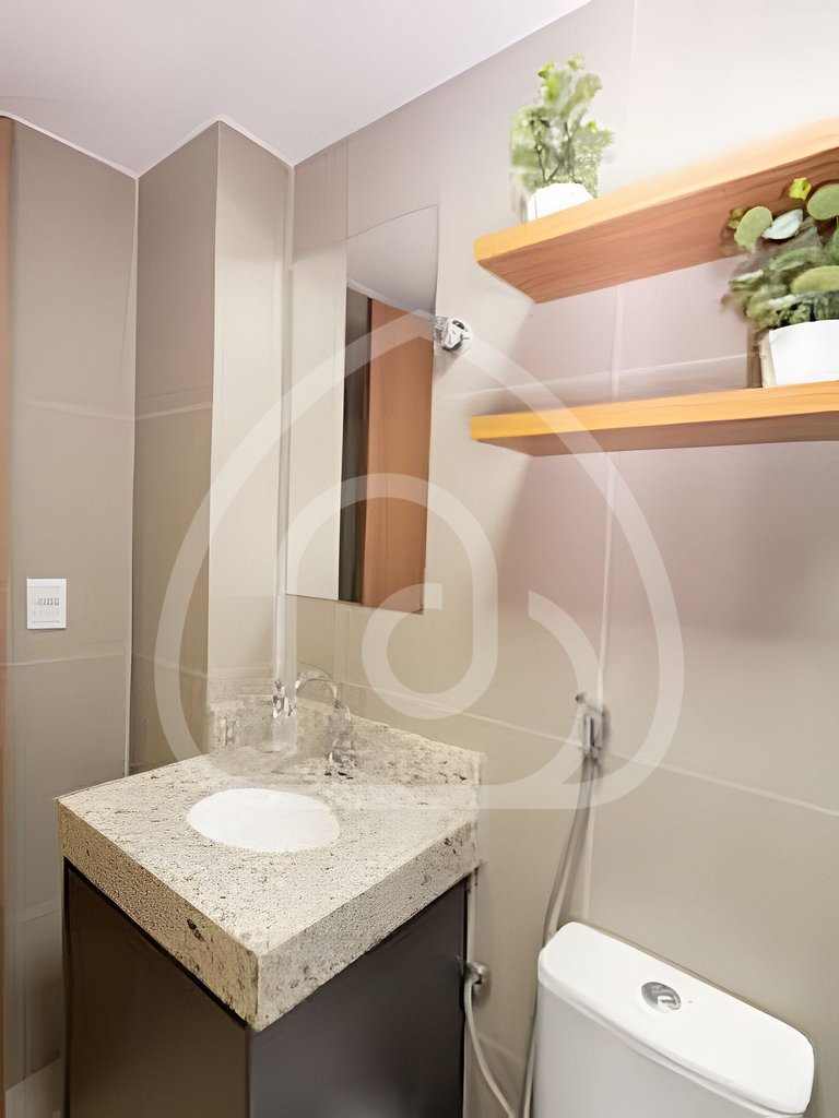 Apartamento de 1 quarto, novo e completo, próximo à UniEvang