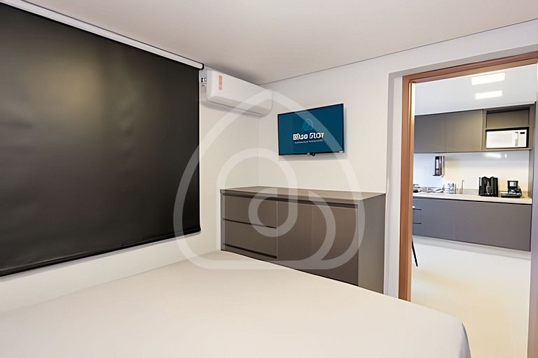 Apartamento de 1 quarto, novo e completo, próximo à UniEvang